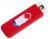 Elektroniczna zapalniczka z USB FIRE UP, czerwony
