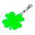 Brelok odblaskowy Lucky Clover, zielony